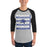 Man wearing Dekaney High School Wildcats Unisex 3/4 sleeve Raglan T-shirt 235