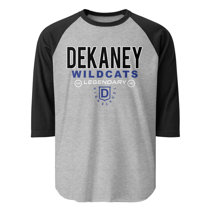 Dekaney High School Wildcats Unisex 3/4 sleeve Raglan T-shirt 003