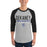 Man wearing Dekaney High School Wildcats Unisex 3/4 sleeve Raglan T-shirt 003
