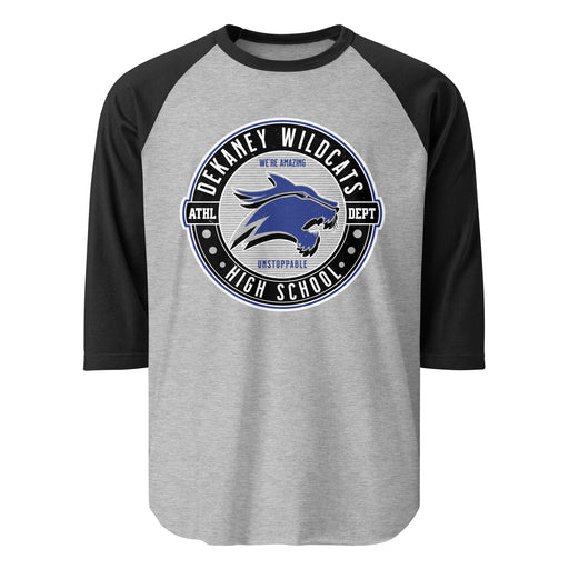Dekaney High School Wildcats Unisex 3/4 sleeve Raglan T-shirt 224
