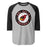 Del Valle High School Cardinals Unisex 3/4 sleeve Raglan T-shirt 216