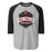 Del Valle High School Cardinals Unisex 3/4 sleeve Raglan T-shirt 209