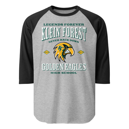 Klein Forest High School Golden Eagles Unisex 3/4 Sleeve Raglan T-shirt 230