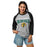 Woman wearing Klein Forest High School Golden Eagles Unisex 3/4 Sleeve Raglan T-shirt 234