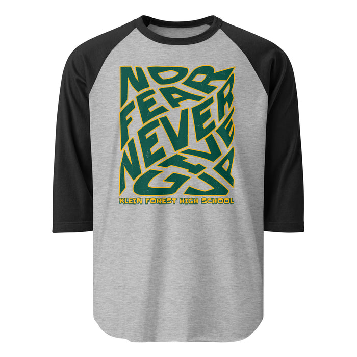 Klein Forest High School Golden Eagles Unisex 3/4 Sleeve Raglan T-shirt 236