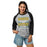 Woman wearing Klein Forest High School Golden Eagles Unisex 3/4 Sleeve Raglan T-shirt 237