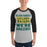 Man wearing Klein Forest High School Golden Eagles Unisex 3/4 Sleeve Raglan T-shirt 231