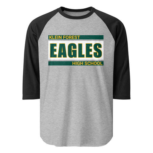 Klein Forest High School Golden Eagles Unisex 3/4 Sleeve Raglan T-shirt 098