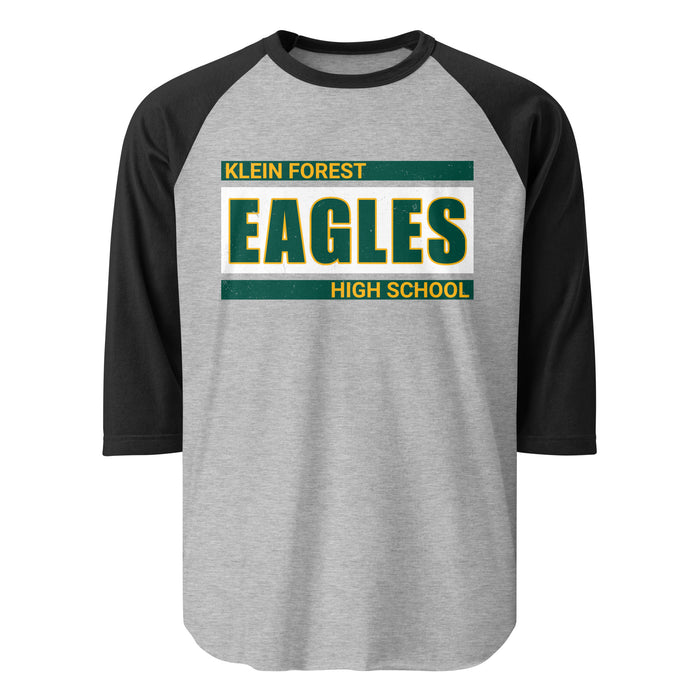 Klein Forest High School Golden Eagles Unisex 3/4 Sleeve Raglan T-shirt 098