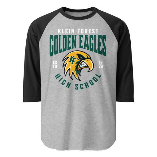Klein Forest High School Golden Eagles Unisex 3/4 Sleeve Raglan T-shirt 213