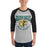 Man wearing Klein Forest High School Golden Eagles Unisex 3/4 Sleeve Raglan T-shirt 213