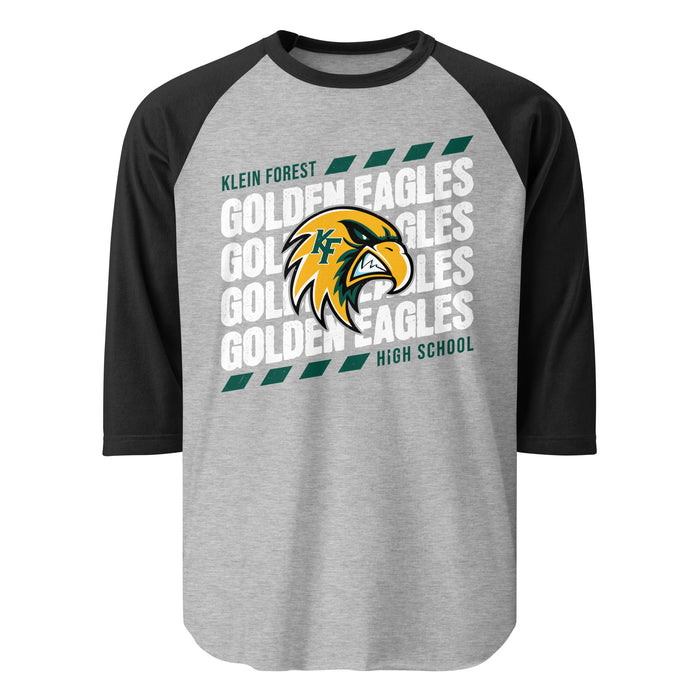 Klein Forest High School Golden Eagles Unisex 3/4 Sleeve Raglan T-shirt 223
