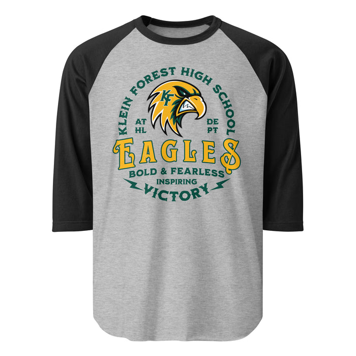 Klein Forest High School Golden Eagles Unisex 3/4 Sleeve Raglan T-shirt 206