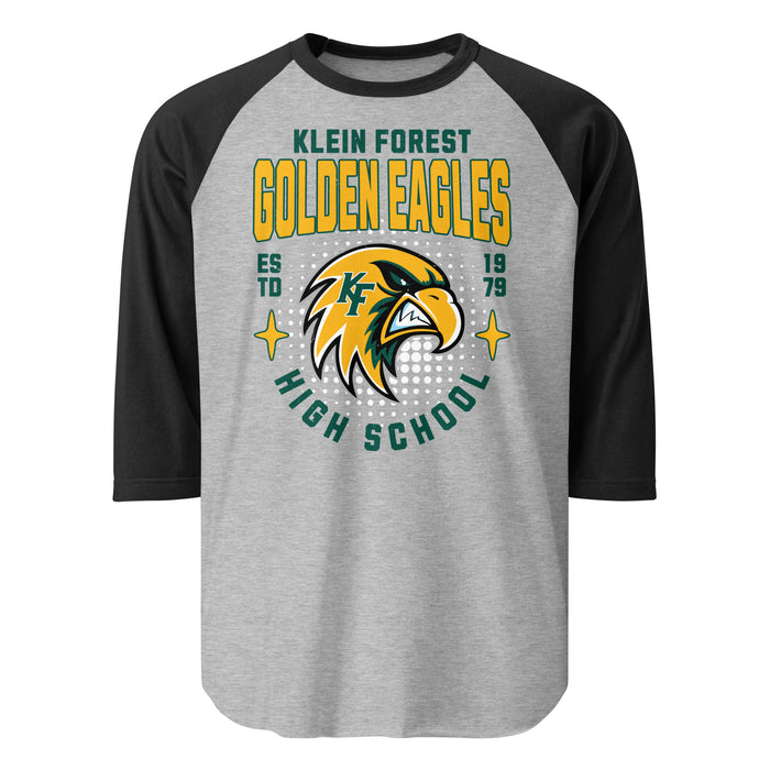 Klein Forest High School Golden Eagles Unisex 3/4 Sleeve Raglan T-shirt 204