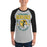 Man wearing Klein Forest High School Golden Eagles Unisex 3/4 Sleeve Raglan T-shirt 204