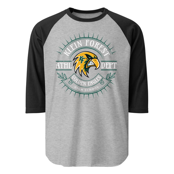 Klein Forest High School Golden Eagles Unisex 3/4 Sleeve Raglan T-shirt 201