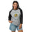 Woman wearing Klein Forest High School Golden Eagles Unisex 3/4 Sleeve Raglan T-shirt 201