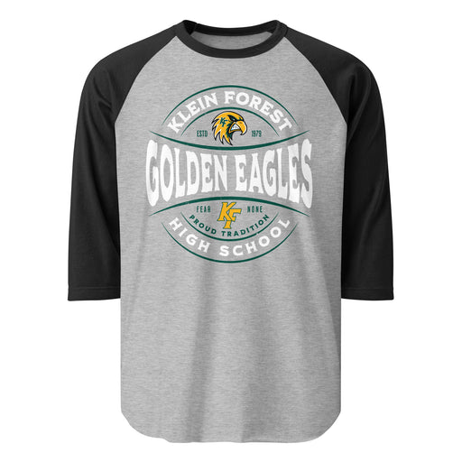 Klein Forest High School Golden Eagles Unisex 3/4 Sleeve Raglan T-shirt 218