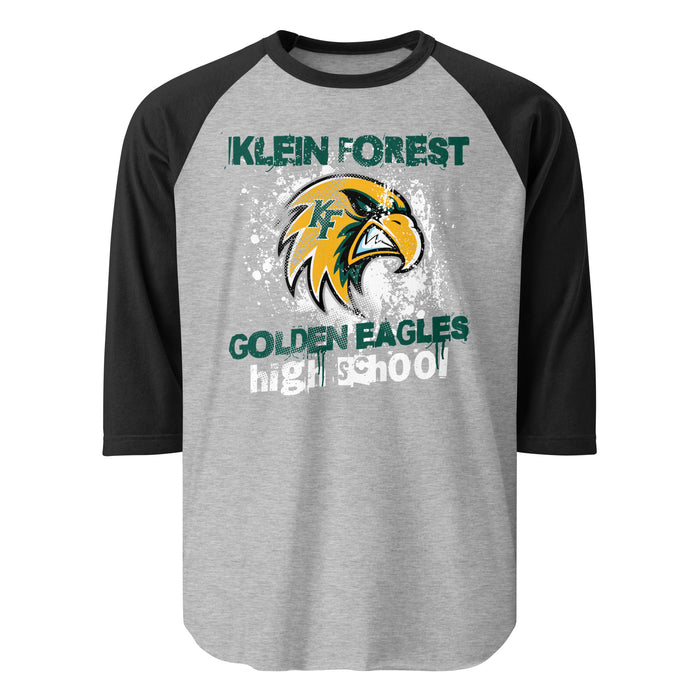Klein Forest High School Golden Eagles Unisex 3/4 Sleeve Raglan T-shirt 205