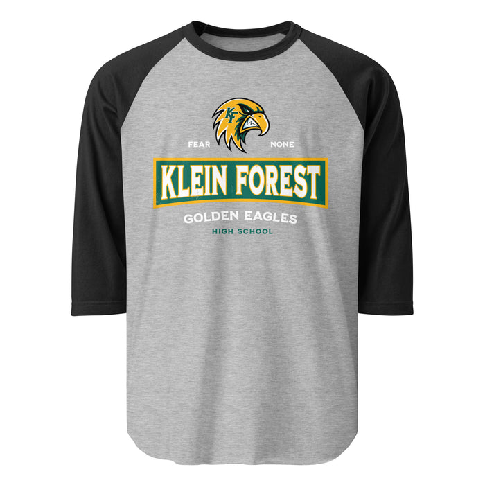 Klein Forest High School Golden Eagles Unisex 3/4 Sleeve Raglan T-shirt 202