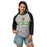 Woman wearing Klein Forest High School Golden Eagles Unisex 3/4 Sleeve Raglan T-shirt 202