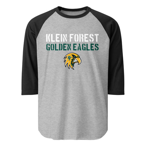 Klein Forest High School Golden Eagles Unisex 3/4 Sleeve Raglan T-shirt 017