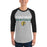 Man wearing Klein Forest High School Golden Eagles Unisex 3/4 Sleeve Raglan T-shirt 017