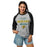 Woman wearing Klein Forest High School Golden Eagles Unisex 3/4 Sleeve Raglan T-shirt 034