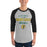 Man wearing Klein Forest High School Golden Eagles Unisex 3/4 Sleeve Raglan T-shirt 034