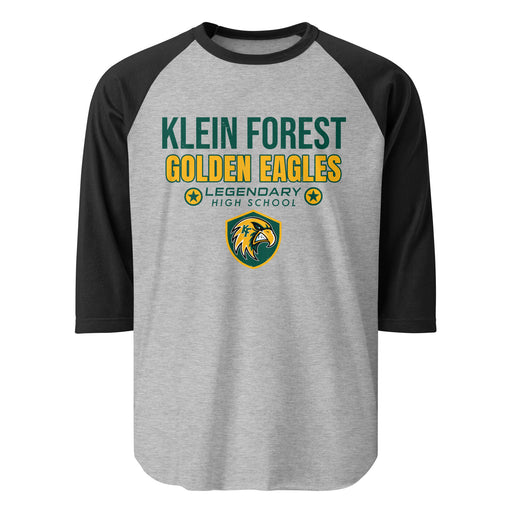 Klein Forest High School Golden Eagles Unisex 3/4 Sleeve Raglan T-shirt 003