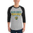 Man wearing Klein Forest High School Golden Eagles Unisex 3/4 Sleeve Raglan T-shirt 003