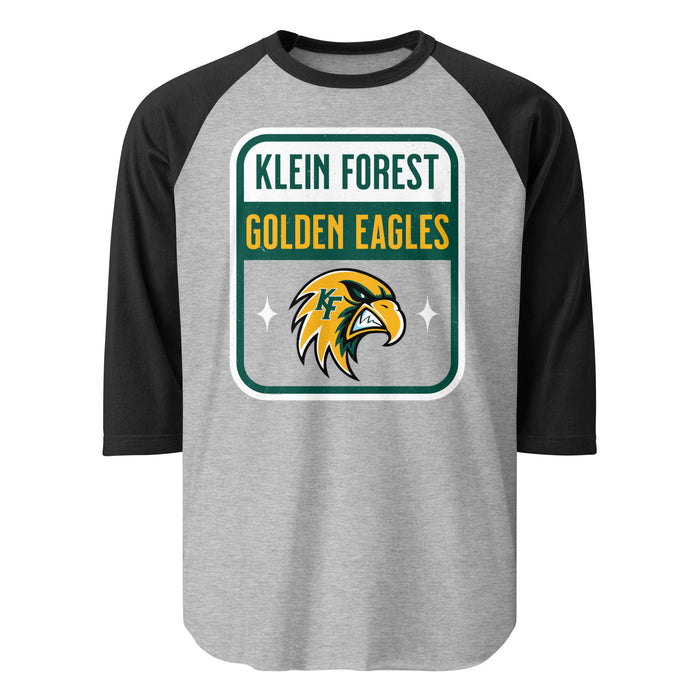 Klein Forest High School Golden Eagles Unisex 3/4 Sleeve Raglan T-shirt 001