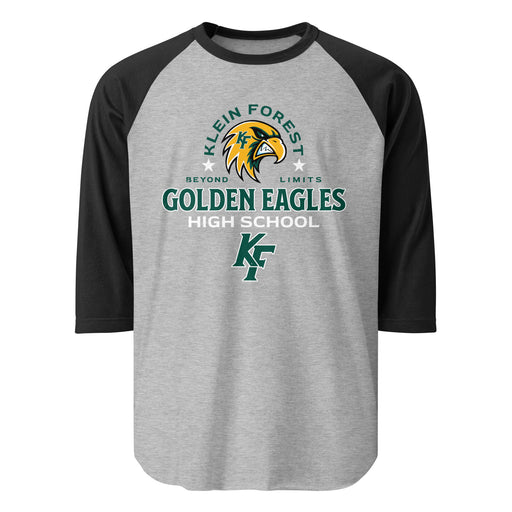 Klein Forest High School Golden Eagles Unisex 3/4 Sleeve Raglan T-shirt 222