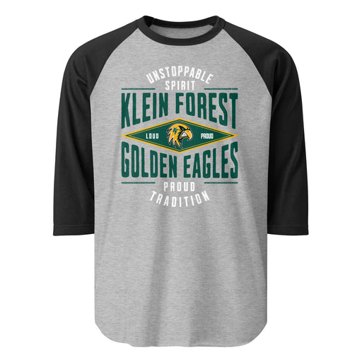 Klein Forest High School Golden Eagles Unisex 3/4 Sleeve Raglan T-shirt 210