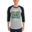 Man wearing Klein Forest High School Golden Eagles Unisex 3/4 Sleeve Raglan T-shirt 210
