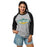 Woman wearing Klein Forest High School Golden Eagles Unisex 3/4 Sleeve Raglan T-shirt 009
