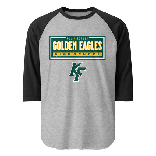 Klein Forest High School Golden Eagles Unisex 3/4 Sleeve Raglan T-shirt 049