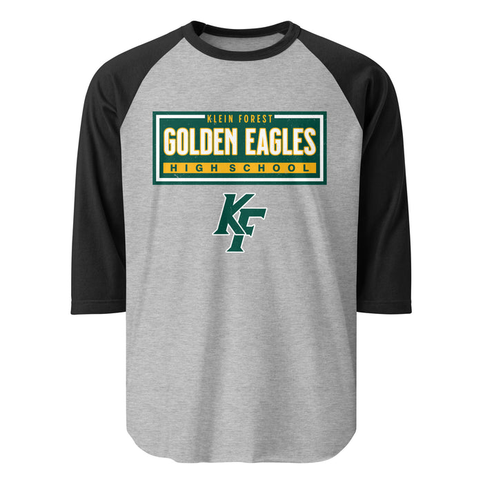 Klein Forest High School Golden Eagles Unisex 3/4 Sleeve Raglan T-shirt 049