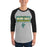 Man wearing Klein Forest High School Golden Eagles Unisex 3/4 Sleeve Raglan T-shirt 049
