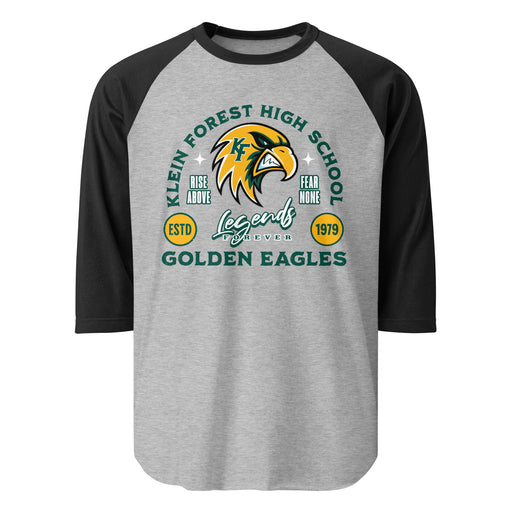 Klein Forest High School Golden Eagles Unisex 3/4 Sleeve Raglan T-shirt 208