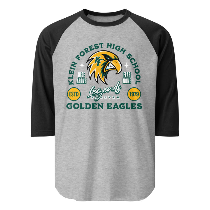 Klein Forest High School Golden Eagles Unisex 3/4 Sleeve Raglan T-shirt 208