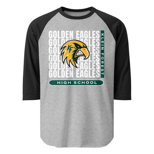 Klein Forest High School Golden Eagles Unisex 3/4 Sleeve Raglan T-shirt 235