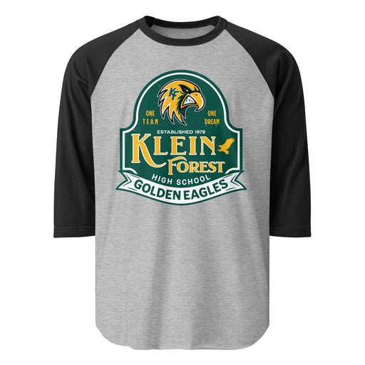 Klein Forest High School Golden Eagles Unisex 3/4 Sleeve Raglan T-shirt 219