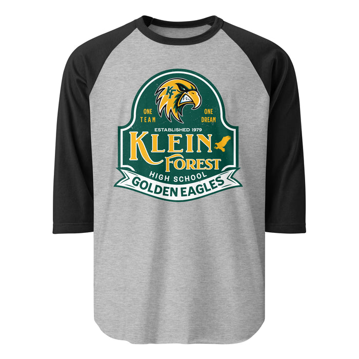 Klein Forest High School Golden Eagles Unisex 3/4 Sleeve Raglan T-shirt 219