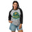 Woman wearing Klein Forest High School Golden Eagles Unisex 3/4 Sleeve Raglan T-shirt 219
