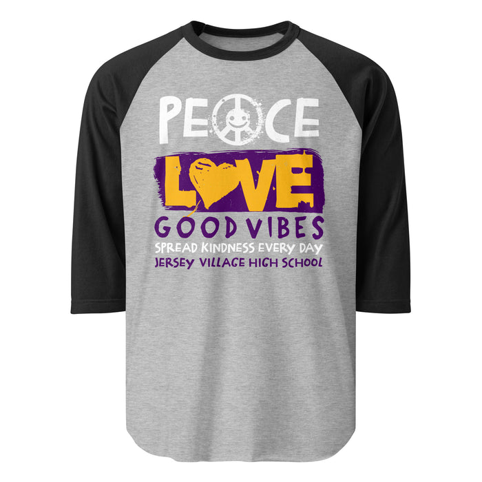 Jersey Village High School Falcons Unisex 3/4 Sleeve Raglan T-shirt 240