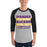 Man wearing Jersey Village High School Falcons Unisex 3/4 Sleeve Raglan T-shirt 238