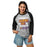 Woman wearing Jersey Village High School Falcons Unisex 3/4 Sleeve Raglan T-shirt 232