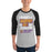 Man wearing Jersey Village High School Falcons Unisex 3/4 Sleeve Raglan T-shirt 232