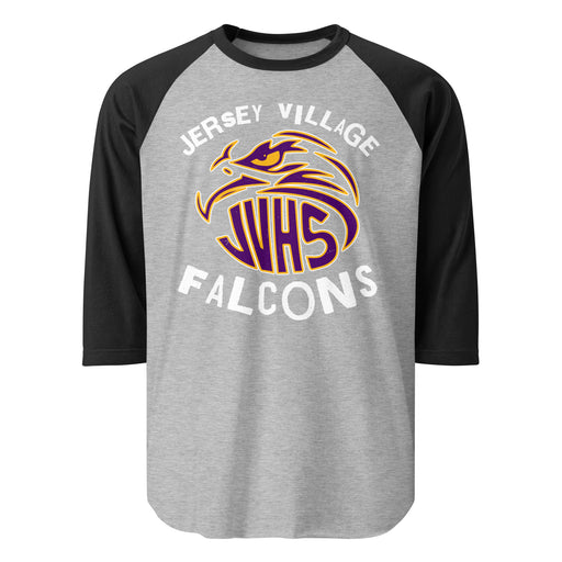 Jersey Village High School Falcons Unisex 3/4 Sleeve Raglan T-shirt 228